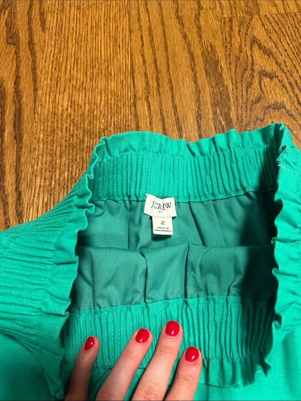 J Crew Women’s Elastic Waist Kelly Green Skirt